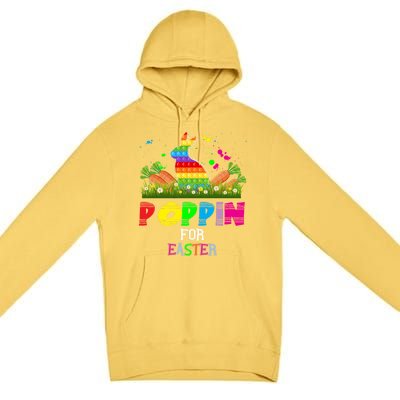 Cute Bunny Bubble Pop Easter Bunny Poppin For Easter Gift Premium Pullover Hoodie