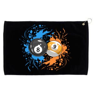 Cool Billiard Balls For 8 Ball And 9ball Player Cool Gift Grommeted Golf Towel