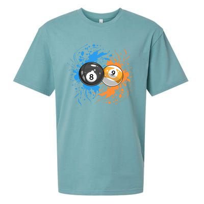 Cool Billiard Balls For 8 Ball And 9ball Player Cool Gift Sueded Cloud Jersey T-Shirt