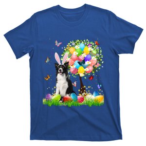 Cute Bunny Border Collie Easter Eggs Tree Easter Easter Day Cute Gift T-Shirt