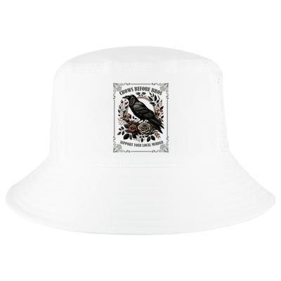 Crows Before Bros Support Your Local Murder Cool Comfort Performance Bucket Hat