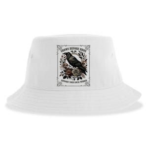 Crows Before Bros Support Your Local Murder Sustainable Bucket Hat