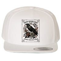 Crows Before Bros Support Your Local Murder Wool Snapback Cap