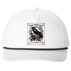 Crows Before Bros Support Your Local Murder Snapback Five-Panel Rope Hat