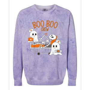 Cool Boo Boo Crew Ghost Doctor Paramedic Nurse Halloween Colorblast Crewneck Sweatshirt