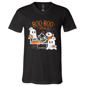 Cool Boo Boo Crew Ghost Doctor Paramedic Nurse Halloween V-Neck T-Shirt