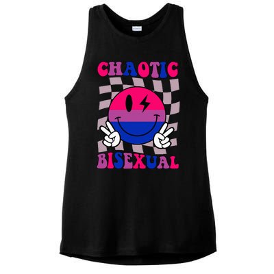 Chaotic Bisexual Bi Lgbt Bisexual Pride Ladies PosiCharge Tri-Blend Wicking Tank