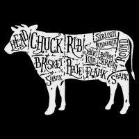 Cow Butcher Beef Cuts Diagram Flat Bill Trucker Hat