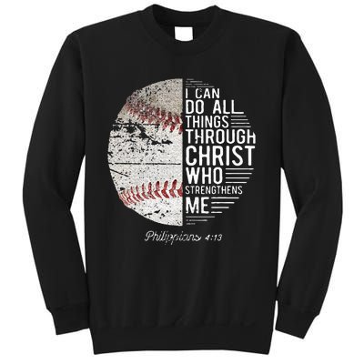 Christian Baseball Boy Philippians Religious Sweatshirt