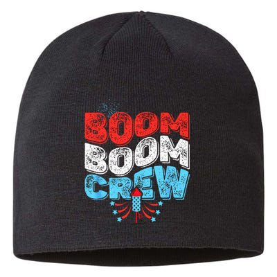 Cute Boom Boom Crew 4th Of July Fireworks Family Matching Sustainable Beanie