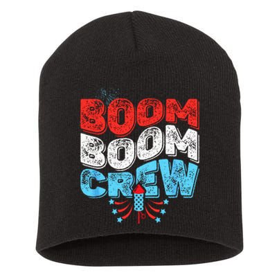 Cute Boom Boom Crew 4th Of July Fireworks Family Matching Short Acrylic Beanie