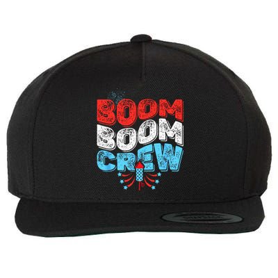 Cute Boom Boom Crew 4th Of July Fireworks Family Matching Wool Snapback Cap