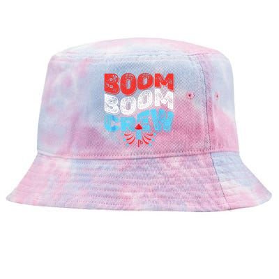 Cute Boom Boom Crew 4th Of July Fireworks Family Matching Tie-Dyed Bucket Hat