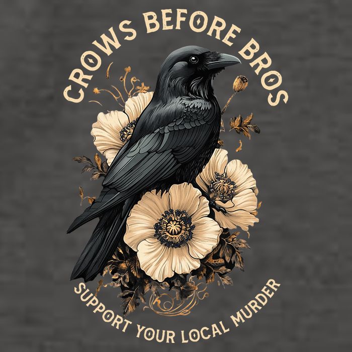 Crows Before Bros Support Your Local Murder Vector Backpack