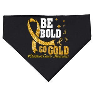 Childhood Be Bold Go Gold Childhood Cancer Awareness USA-Made Doggie Bandana