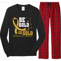 Childhood Be Bold Go Gold Childhood Cancer Awareness Long Sleeve Pajama Set