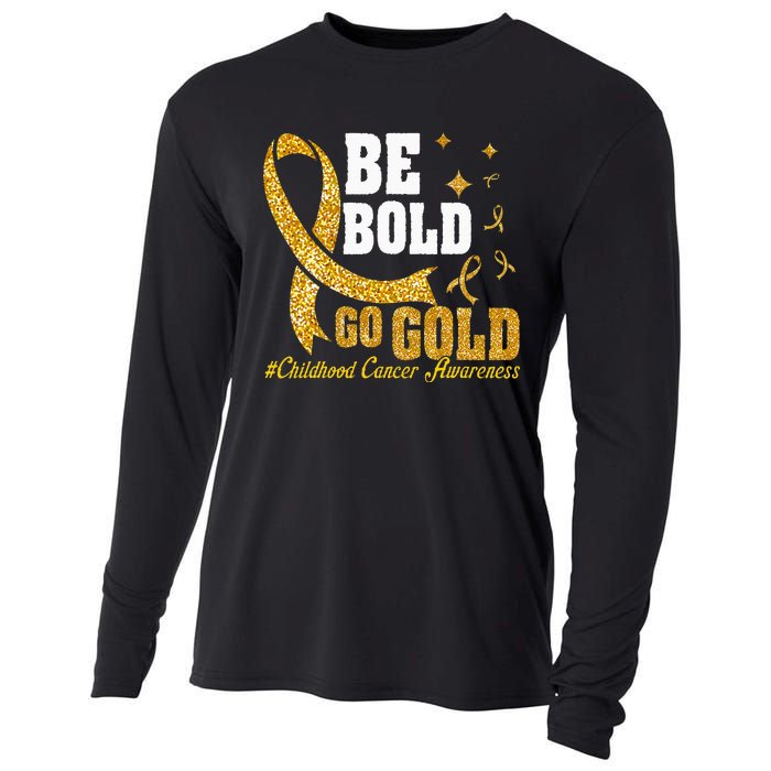 Childhood Be Bold Go Gold Childhood Cancer Awareness Cooling Performance Long Sleeve Crew