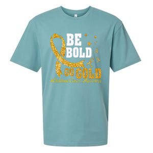 Childhood Be Bold Go Gold Childhood Cancer Awareness Sueded Cloud Jersey T-Shirt