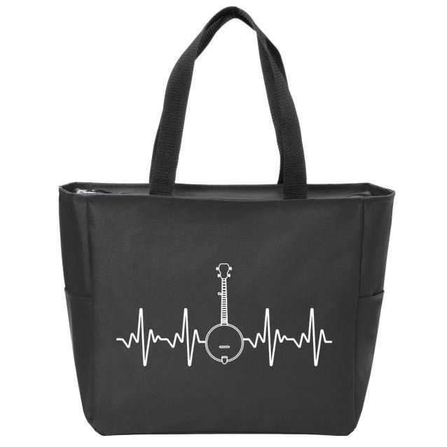 Cool Banjo Bluegrass Country Music Player Band Zip Tote Bag