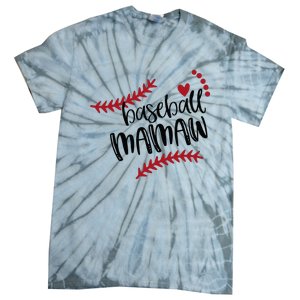 Cute Baseball Ball Mom Christmas Baseball Mamaw MOTHERS DAY Tie-Dye T-Shirt