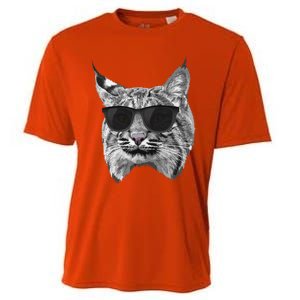 Cool Bobcat Bobcats Sunglasses Animal Lover Cooling Performance Crew T-Shirt