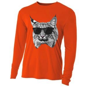 Cool Bobcat Bobcats Sunglasses Animal Lover Cooling Performance Long Sleeve Crew