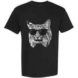 Cool Bobcat Bobcats Sunglasses Animal Lover Garment-Dyed Heavyweight T-Shirt