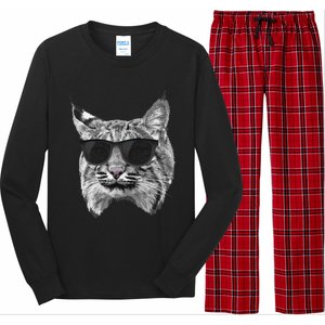 Cool Bobcat Bobcats Sunglasses Animal Lover Long Sleeve Pajama Set