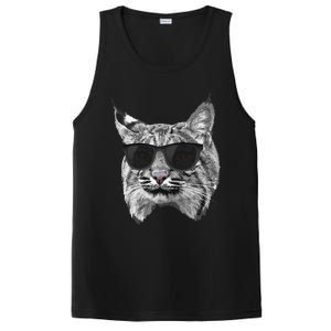 Cool Bobcat Bobcats Sunglasses Animal Lover PosiCharge Competitor Tank