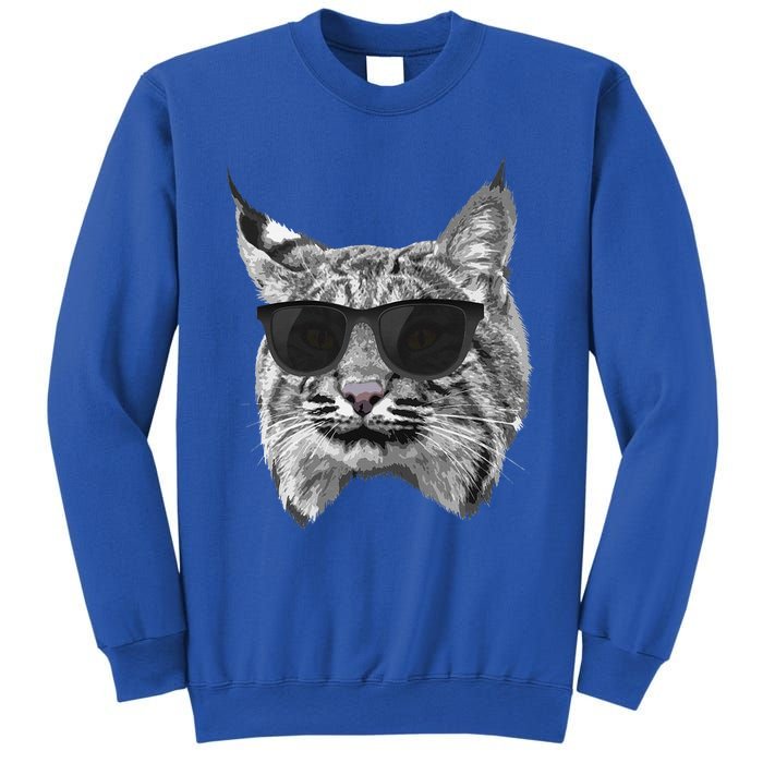 Cool Bobcat Bobcats Sunglasses Animal Lover Sweatshirt