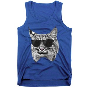 Cool Bobcat Bobcats Sunglasses Animal Lover Tank Top