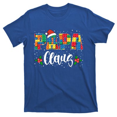 Christmas Building Bricks Papa Claus Master Builder Family Gift T-Shirt