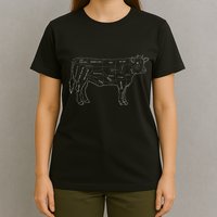 Cow Butcher Beef Cuts Diagram Eat Beef Butcher Cut Chart T-Shirt
