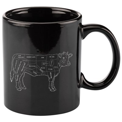 Cow Butcher Beef Cuts Diagram Eat Beef Butcher Cut Chart 11oz C Handle Ceramic Mug