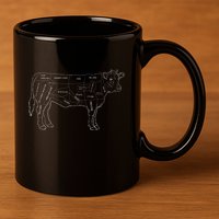 Cow Butcher Beef Cuts Diagram Eat Beef Butcher Cut Chart 11oz C Handle Ceramic Mug