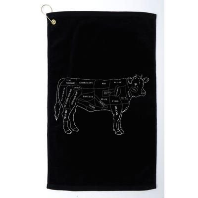 Cow Butcher Beef Cuts Diagram Eat Beef Butcher Cut Chart Golf Towel