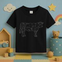Cow Butcher Beef Cuts Diagram Eat Beef Butcher Cut Chart Toddler T-Shirt