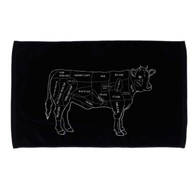 Cow Butcher Beef Cuts Diagram Eat Beef Butcher Cut Chart Microfiber Hand Towel