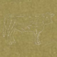 Cow Butcher Beef Cuts Diagram Eat Beef Butcher Cut Chart Garment-Dyed Women's Muscle Tee