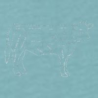 Cow Butcher Beef Cuts Diagram Eat Beef Butcher Cut Chart Sueded Cloud Jersey T-Shirt