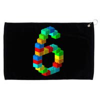 Cute Block Building 6th Birthday Gift 6 Years Oldss Grommeted Golf Towel