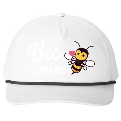 Cute Bee Beekeeper Valentines Day Be Mine Gift Snapback Five-Panel Rope Hat