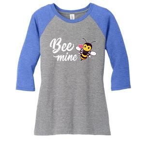 Cute Bee Beekeeper Valentines Day Be Mine Gift Women's Tri-Blend 3/4-Sleeve Raglan Shirt