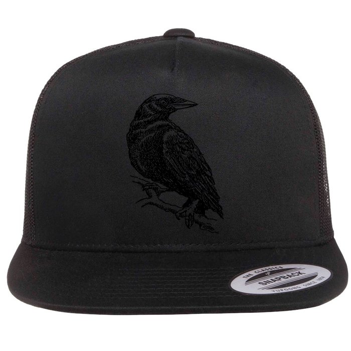 Crow Black Bird Flatbill Hat