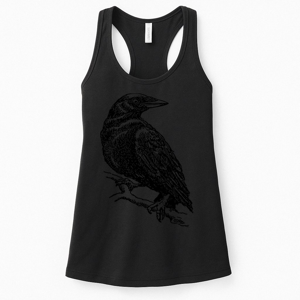 Crow Black Bird Womens Tank Top