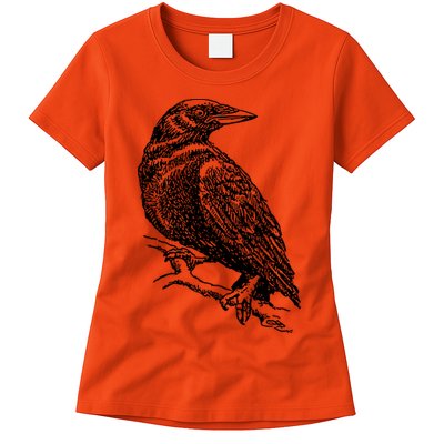 Crow Black Bird Womens T-Shirt