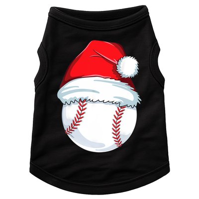 Christmas Baseball Ball Santa Pajama Doggie Tank