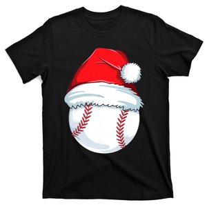 Christmas Baseball Ball Santa Pajama T-Shirt