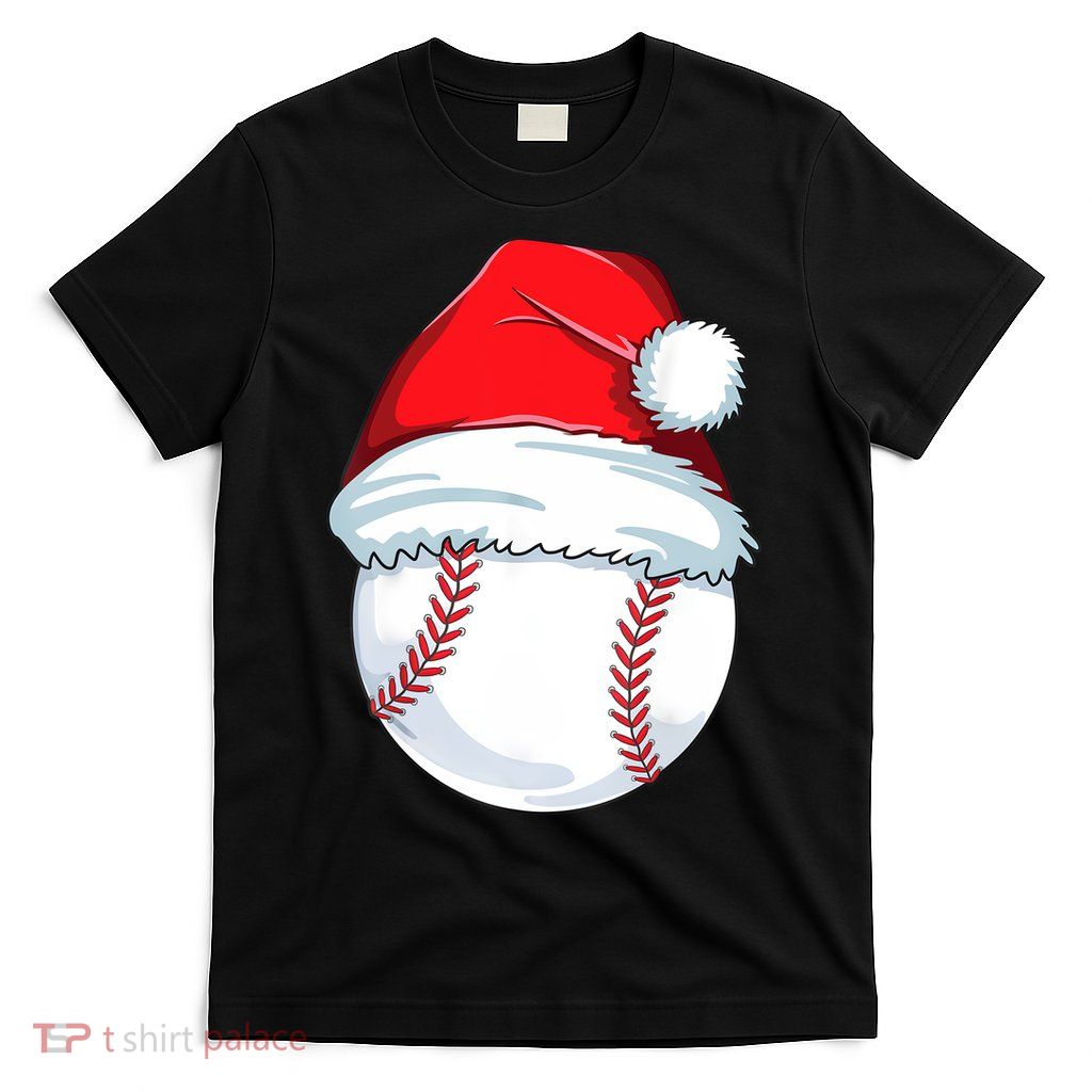 Christmas Baseball Ball Santa Pajama T-Shirt