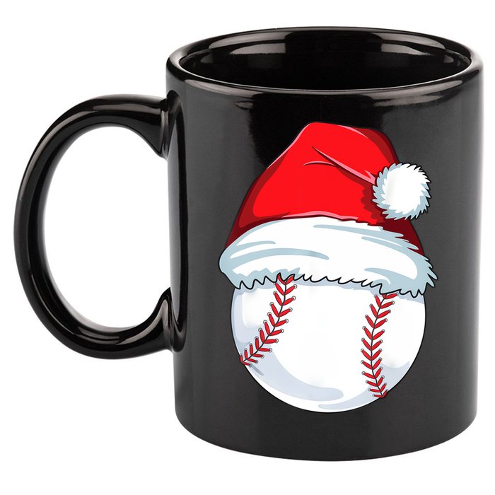 Christmas Baseball Ball Santa Pajama 11oz C Handle Ceramic Mug